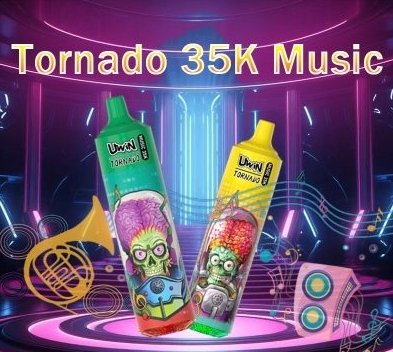 Uwin Tornado Music 35000 Puffs Vape: Tvoj Mediteranski Velebitski Povjetarac s Ledom od Grožđa i Ritmom u Duši!